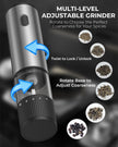 Salt and Pepper Grinder Set, Automatic Salt and Pepper Grinder, USB-C Rechargeable with 5 Adjustable Coarseness, One Hand Operation 🍁 All In One Marketplace Canada