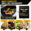34Pcs BBQ Grill Accessories Tools Set, 16 Inches Stainless Steel Grilling Tools with Carry Bag, Thermometer, Grill Mats for Camping/Backyard Barbecue, Grill Tools Set for Men Women 🍁 All In One Marketplace Canada