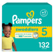 Pampers Swaddlers Diapers, Size 5, Absorbent, Keeps Baby Dry and Comfortable, Skin Safe Disposable Baby Diaper, 1 Pack (Count of 132) 🍁 All In One Marketplace Canada