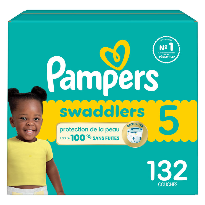 Pampers Swaddlers Diapers, Size 5, Absorbent, Keeps Baby Dry and Comfortable, Skin Safe Disposable Baby Diaper, 1 Pack (Count of 132) 🍁 All In One Marketplace Canada