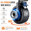 Overmont 300L Foldable Collapsible Wagon - Heavy Duty Utility Beach Wagon Cart with Rotatable Wide Wheels Inside Pockets for Camping Garden Shopping Sports - 440lbs Load 🍁 All In One Marketplace Canada