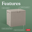 Keter City 30 Gallon Resin Outdoor Storage Box and Patio Furniture Side Table for Pool and Garden Accessories, Beige 🍁 All In One Marketplace Canada