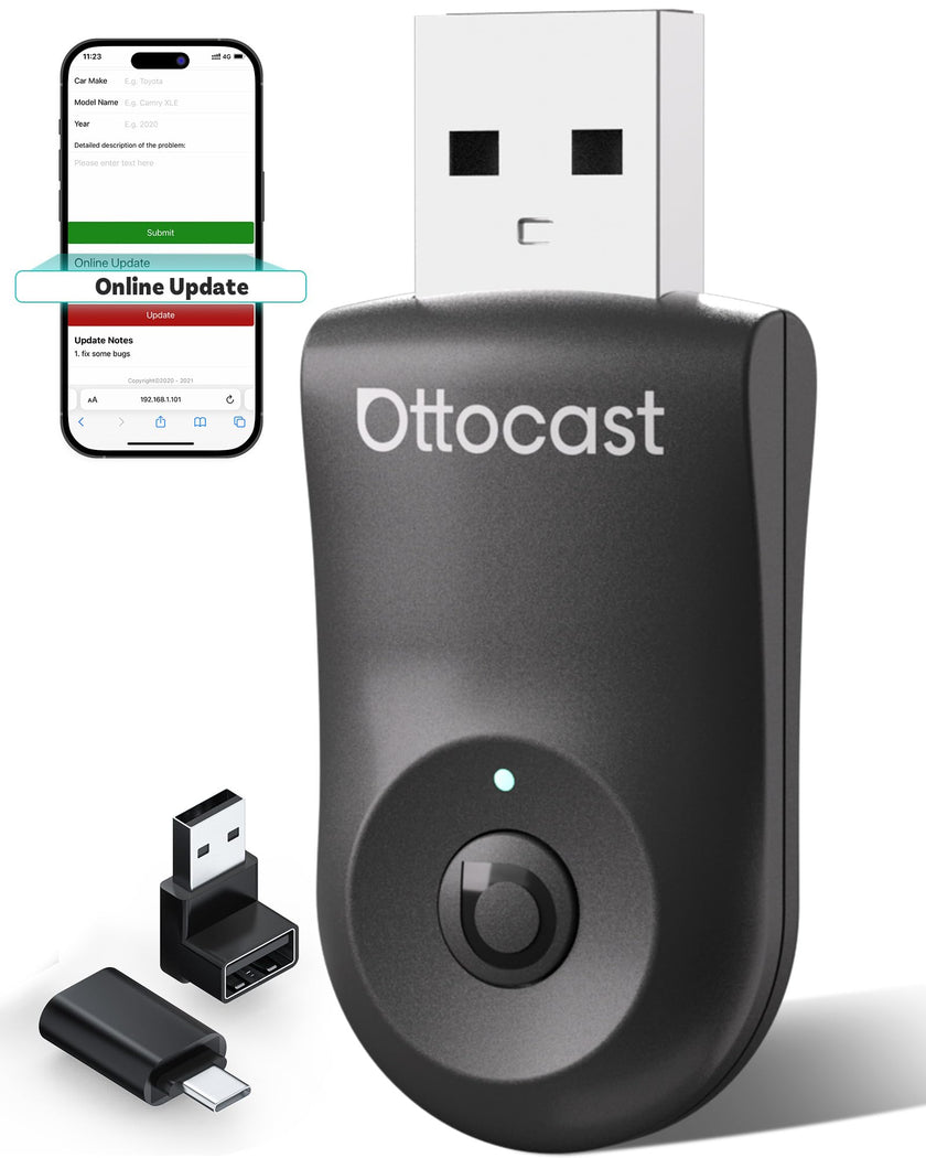 OTTOCAST Mini 2025 Wireless CarPlay & Android Auto 2-in-1 Adapter, Plug & Play, 5GHz WiFi, Auto Connect for iPhone & Android, Fits 98%+ OEM Wired CarPlay Cars 🍁 All In One Marketplace Canada