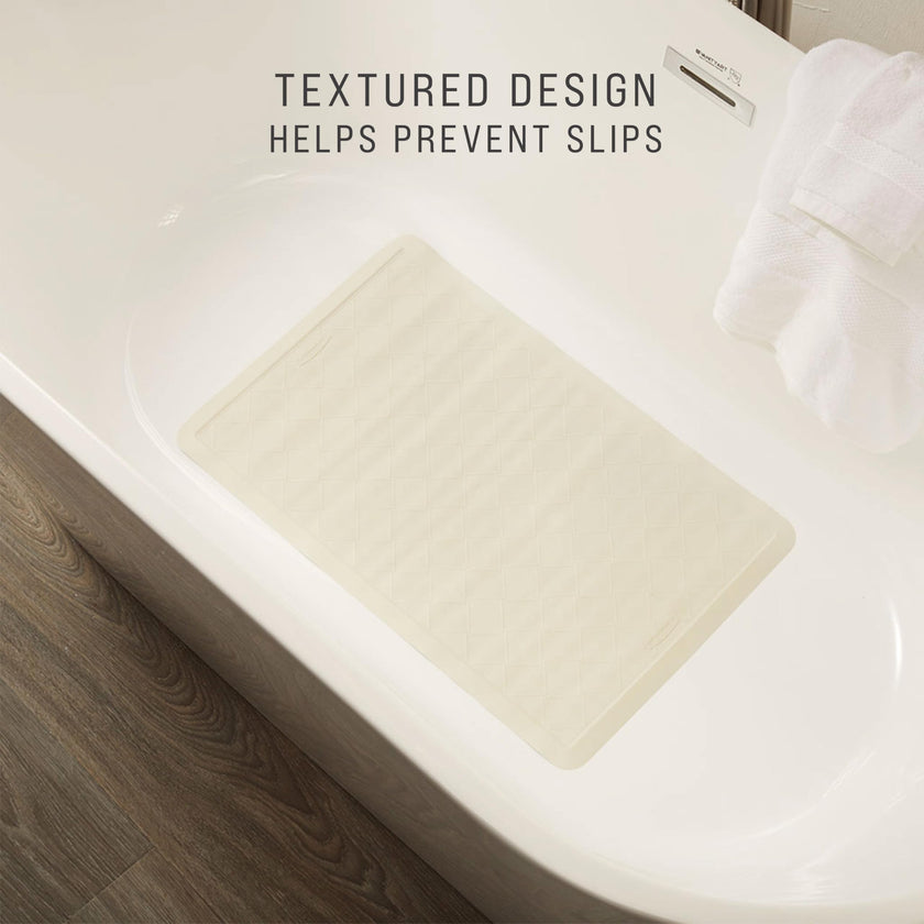 Rubbermaid Commercial Products Bath Tub and Shower Mat | Large - 28 x 16 in. | White | Machine Washable | Safti-Grip Non-Slip Bathroom Mat with Suction Cups for Home/Hotel/Shower/Bathtub 🍁 All In One Marketplace Canada