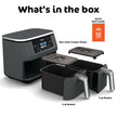Ninja Foodi 6-in-1 8-qt. (7.6L) 2-Basket Air Fryer DualZone Technology, Match Cook & Smart Finish to Roast, Broil, Dehydrate & More for Quick, Easy Meals, Slate Grey (DZ201C) Canadian Version 🍁 All In One Marketplace Canada