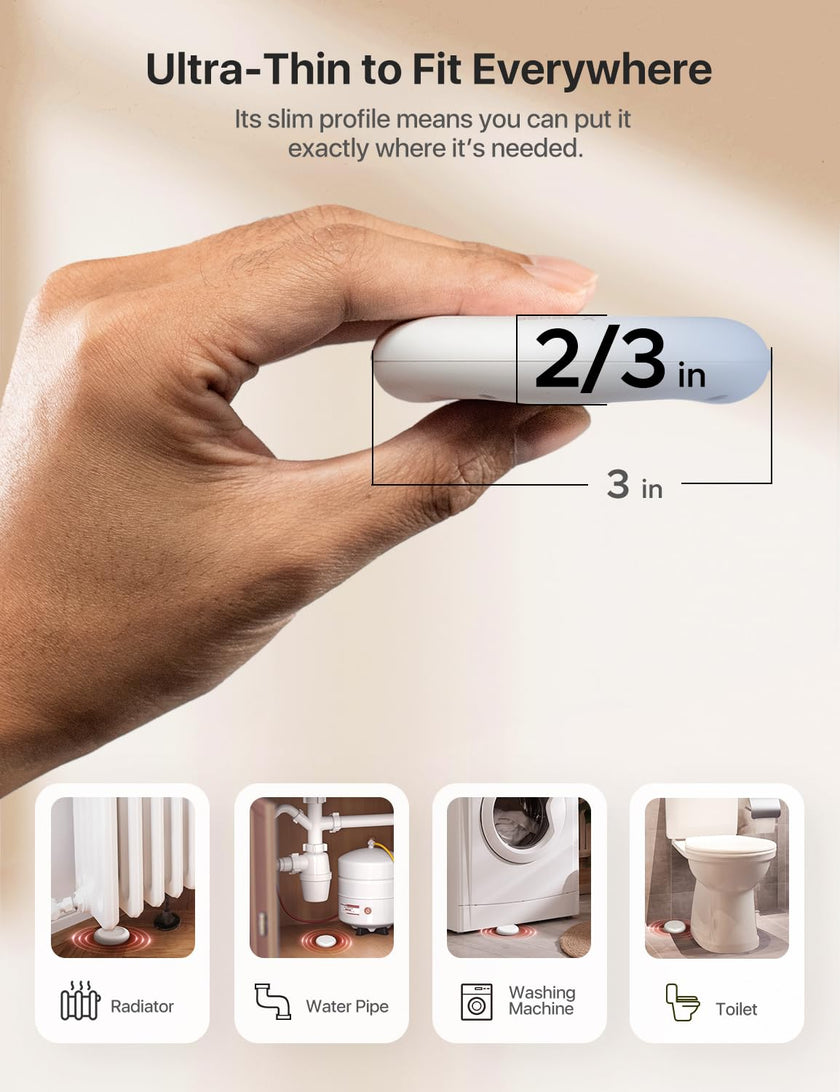 X-Sense Wi-Fi Water Leak Detector Kit, Smart Water Sensor Alarm with App Alerts and Ultra-Slim Design, Water Alarm Leak Detector for Basements, 4 Water Sensors and 1 Base Station, Model SWS0A41 🍁 All In One Marketplace Canada