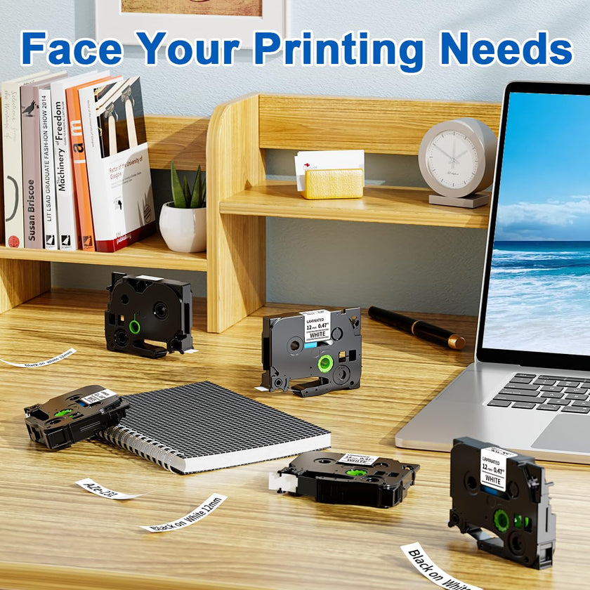 5 Pack TZe-231 Compatible with Brother Label Maker Tape P Touch TZe TZ Tape 12mm 0.47'' Laminated White TZ 231 Label Tape for Brother P-Touch PT-H110 PT-D210 PT-D600 PT-D400AD PT-1290 🍁 All In One Marketplace Canada