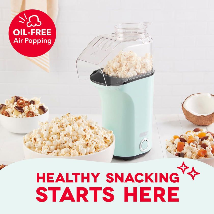 Dash Fresh Pop Popcorn Maker, 16-Cup Hot Air Popper, Aqua 🍁 All In One Marketplace Canada
