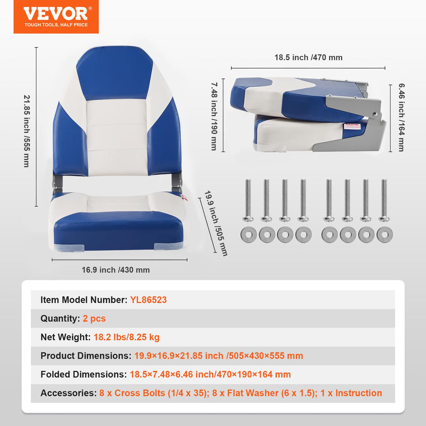 VEVOR High Back Boat Seats, 21.85