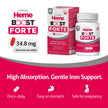 Hemeboost Forte 696 mg Heme Iron Supplements Polypeptide, (34.8 mg Elemental Iron), Prevents Iron Deficiency & Anemia, Better Absorption, Well-Tolerated Formula, Safe for Pregnancy, 30 Tablets 🍁 All In One Marketplace Canada