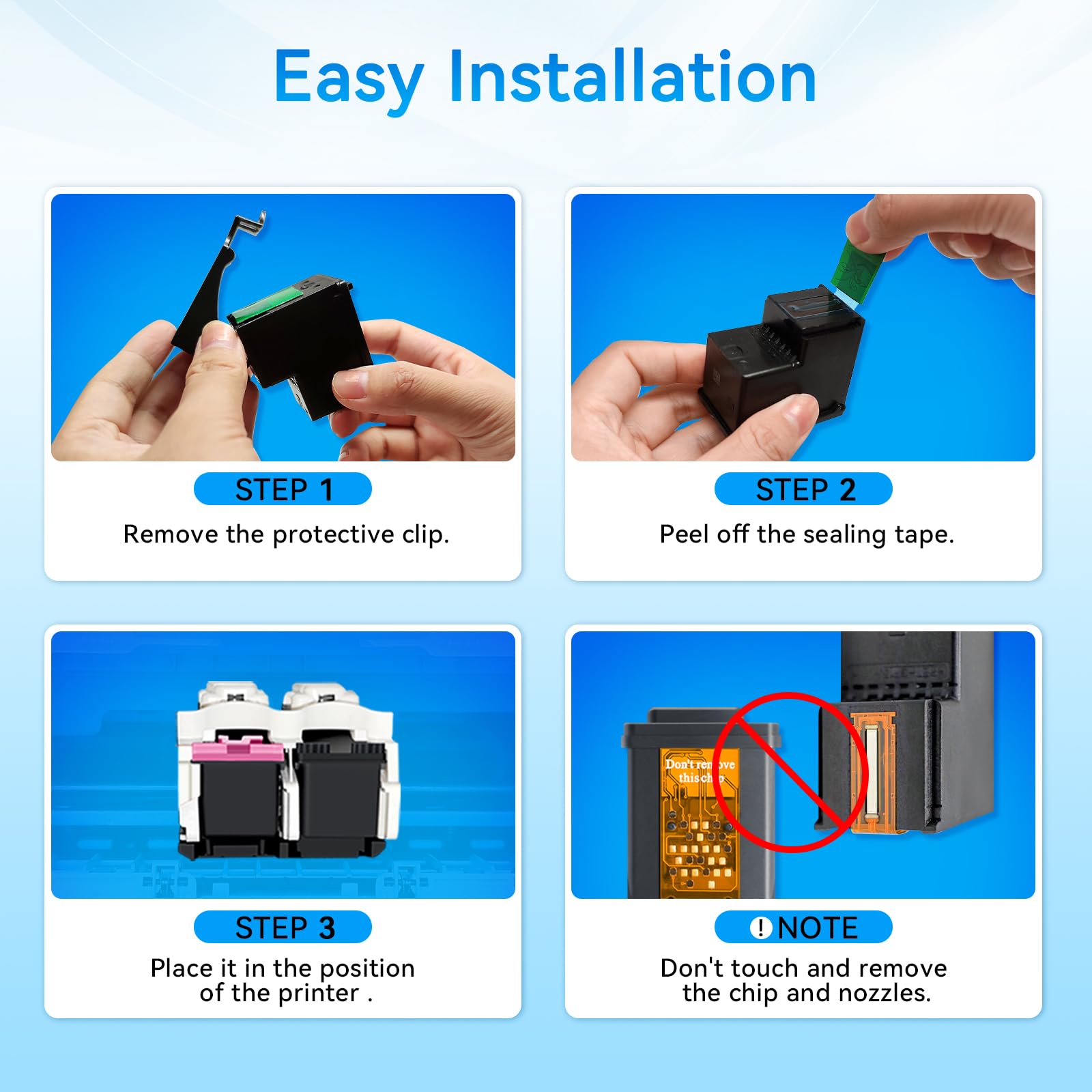 67XL Black Ink Cartridges Compatible for HP 67 Ink Cartridges Compatible for HP Ink 67 Fit for DeskJet 4155e 2855e 2755e 2700 2700e 2800e 4100 4255e 2734e Envy 6055e 6455e 6000 6400 Printer(2 Black) 🍁 All In One Marketplace Canada