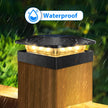 peasur 4x4 Solar Post Caps Lights, 3 Modes Fence Post Solar Lights for Outdoor Vinyl Wooden Posts, Waterproof Deck Post Solar Lights for Garden Porch, Black 4 Pack 🍁 All In One Marketplace Canada