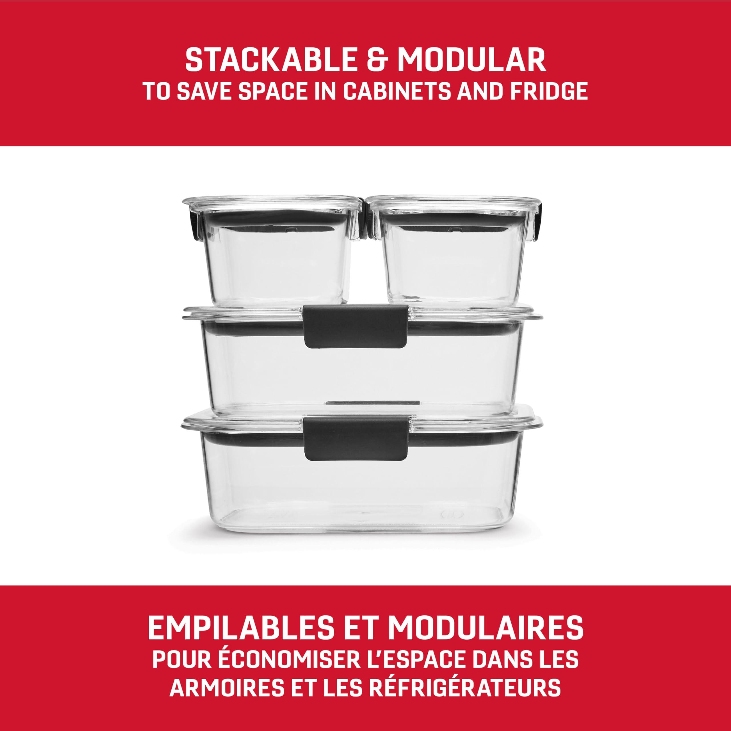 Rubbermaid 44-Piece Brilliance Food Storage Containers with Lids for Lunch, Meal Prep and Leftovers, Dishwasher Safe, Leak-Proof & BPA-Free 🍁 All In One Marketplace Canada