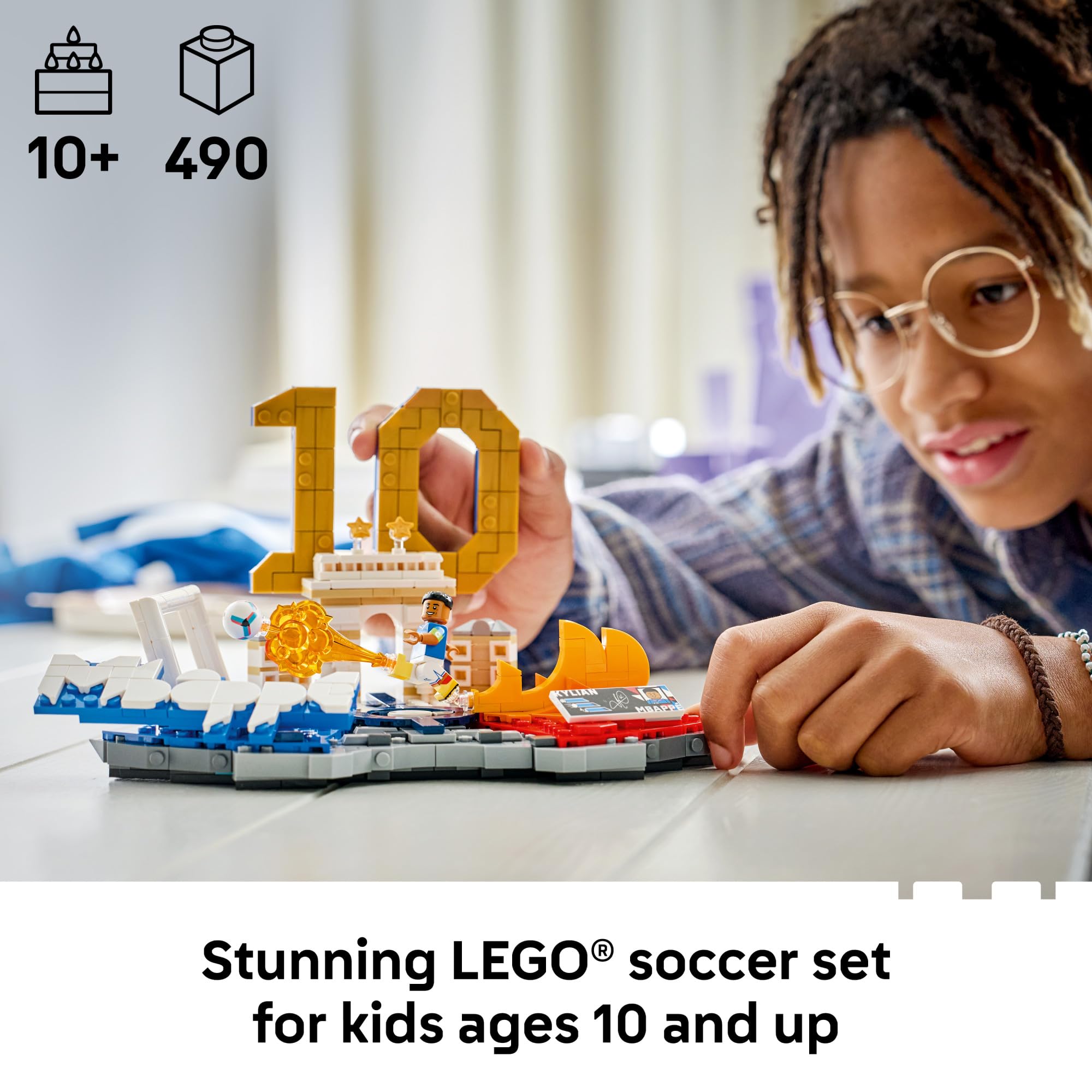 LEGO Editions Kylian Mbappé – Soccer Highlights - Building Set for Boys & Girls, Ages 10+ - Collectible Soccer Gift with Plaque - Kids Bedroom or Shelf Decor - 43013 🍁 All In One Marketplace Canada