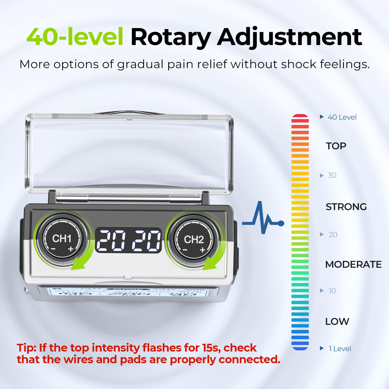 AUVON Rechargeable TENS Machine EMS Muscle Stimulator, Digital TENS Unit with 8 Customizable Modes, Electronic Massager for Sciatica, Shoulder & Back Pain Relief, 12 Pads, A Carry Case 🍁 All In One Marketplace Canada
