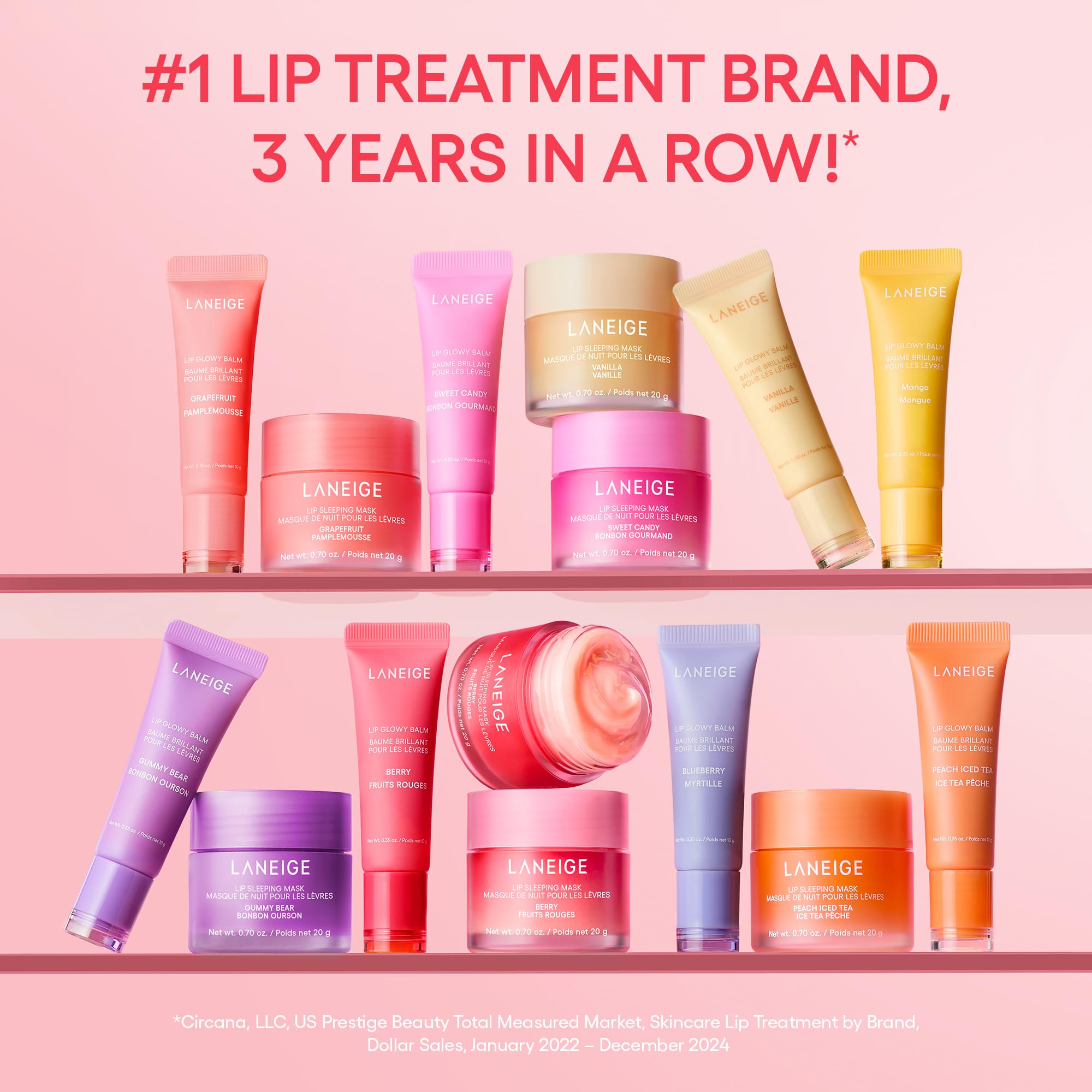 LANEIGE Lip Glowy Balm, Grapefuit: Sheer Tinted Lip Moisturizer with Shea Butter, for Hydrating Shine & Soft Lips 🍁 All In One Marketplace Canada
