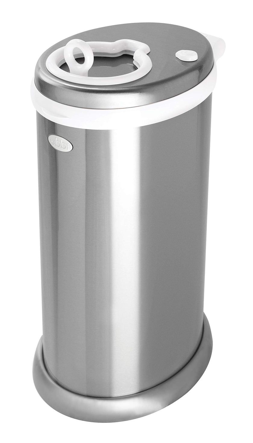 Ubbi Limited Edition, Money Saving, No Special Bag Required, Steel Odor Locking Diaper Pail, Chrome, 3.18 ounces 🍁 All In One Marketplace Canada