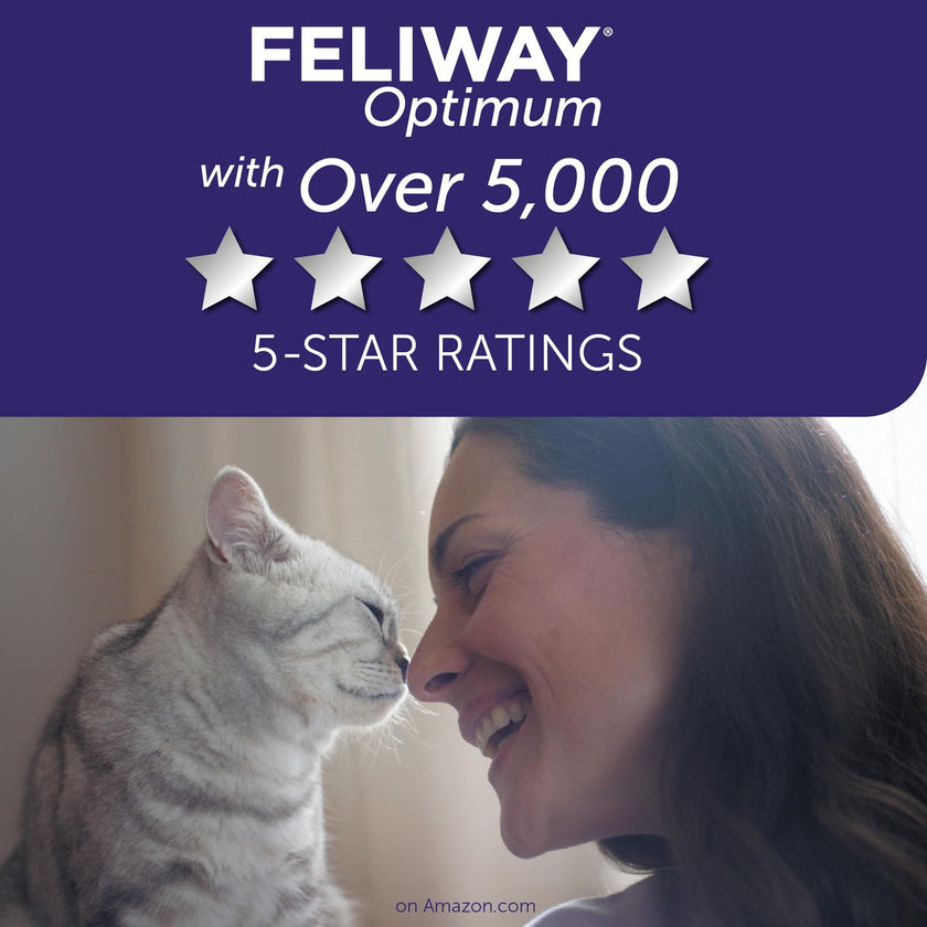 FELIWAY Optimum Diffuser Refill, Promotes Calmness AND Harmony in Cats & Kittens, VHP Registered NN.P5V2, includes 1 Refill, Lasts 30 Days, Cat Calming Pheromones, 48ml 🍁 All In One Marketplace Canada