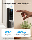 eufy Security Smart Lock C220, Fingerprint Keyless Entry Door Lock, Built-in Wi-Fi, App Remote Control, Front Door Smart Lock Deadbolt, 8Months Battery, Reliable Power, IP53 Waterproof, BHMA Grade 3 🍁 All In One Marketplace Canada