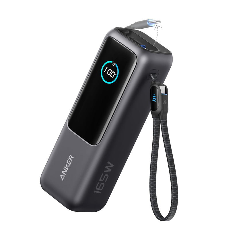 Anker Laptop Power Bank, 25,000mAh Portable Charger with Triple 100W USB-C Ports, Built-in Retractable Cables, Flight-Approved for Travel, iPhone 17/16 Series, MacBook, Samsung, and More 🍁 All In One Marketplace Canada