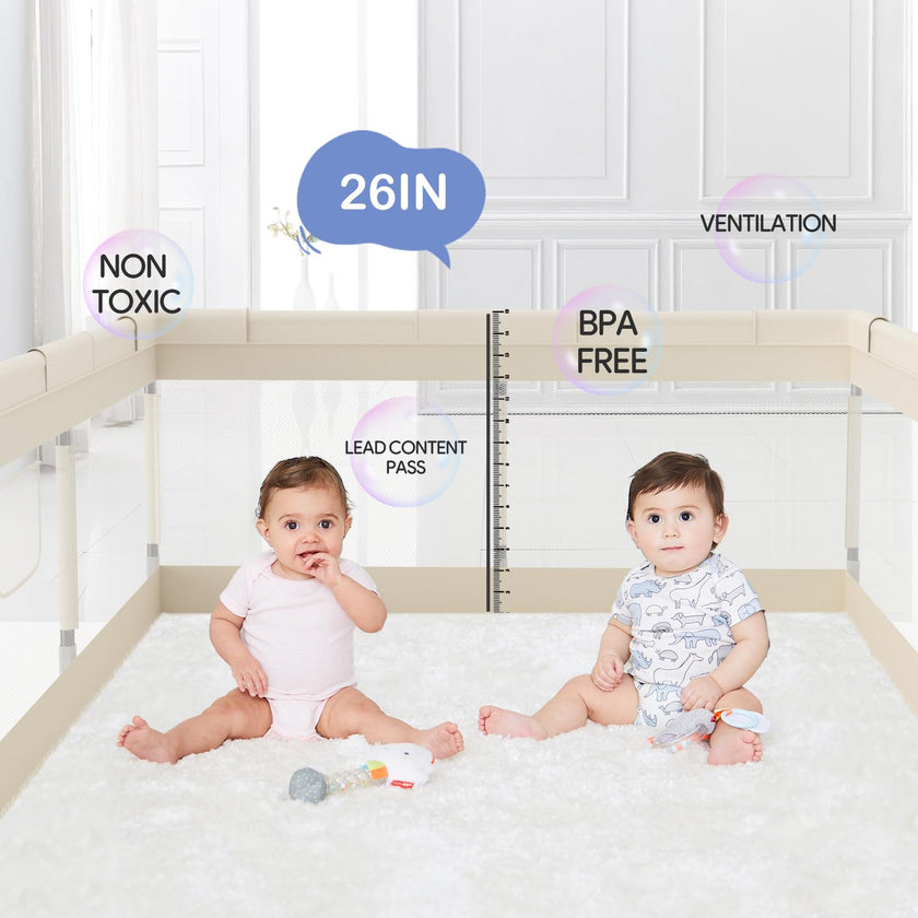 Fodoss Playpen Baby, 47x47inch Play Pen, Small Playard,Playpen for Apartment, Play Yard, Baby Activity Play Fence, Extra Large Playard, Parc Pour bébé 🍁 All In One Marketplace Canada
