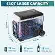 EUHOMY 12 Volt Refrigerator, 53QT(50L) Electric Cooler, Portable Freezer 12V/24V DC 100-240V AC, 12V Fridge -4℉~68℉, 12V Cooler with Wheels & 2 Baskets for Travel,Camping,Truck,Boat 🍁 All In One Marketplace Canada