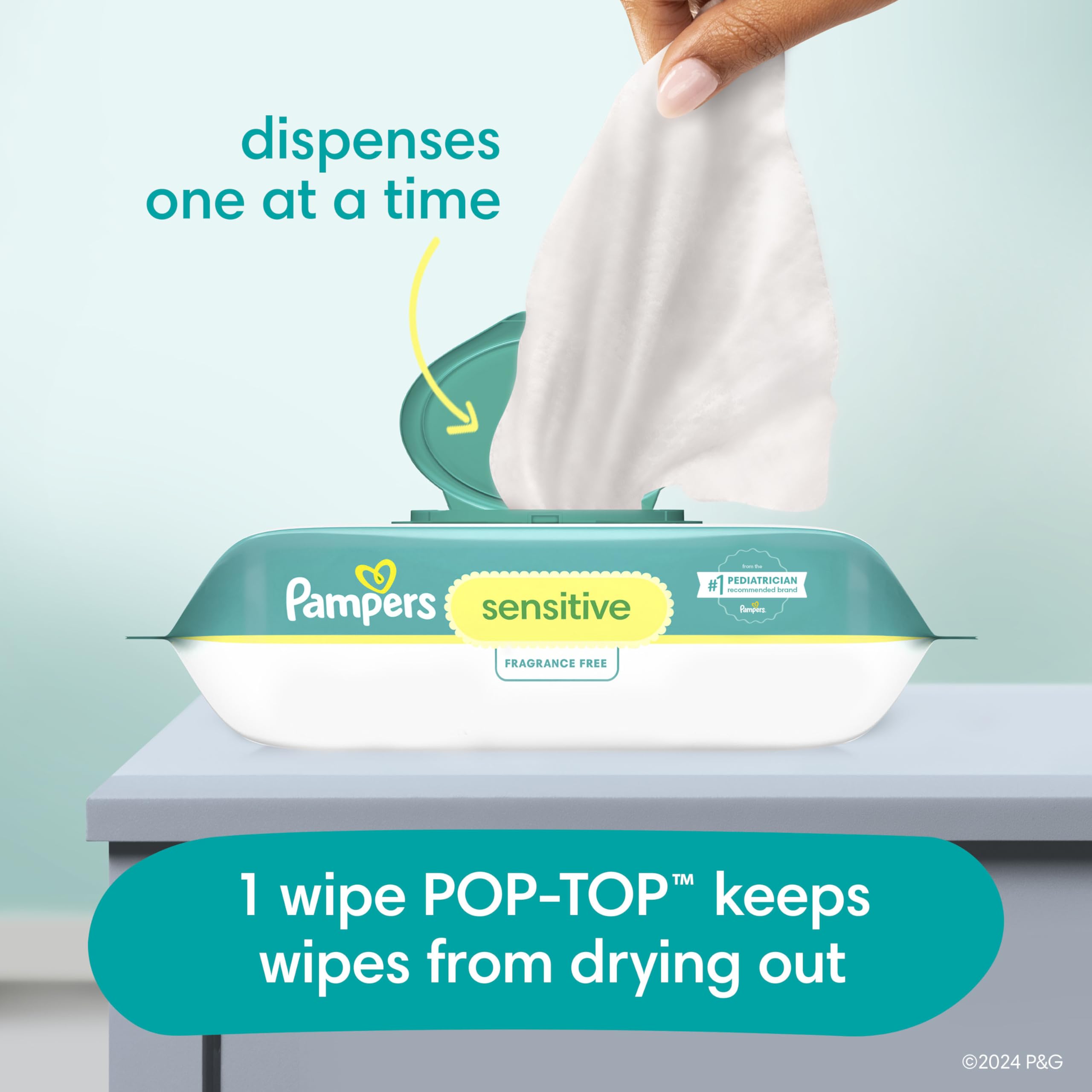 Pampers Sensitive Baby Wipes, Clinically Proven, Water Based, Hypoallergenic and Unscented Baby Wipes, 504 Baby Wipes Total (6X Flip-Top Packs) 🍁 All In One Marketplace Canada