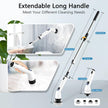 TUYU Electric Spin Scrubber, Full-Body IPX7 Waterproof Bathroom Scrubber with Power LCD Display, Adjustable Extension Handle, Cordless Shower Cleaner Brush for Bathtub Kitchen Wall Cleaning 🍁 All In One Marketplace Canada