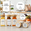 AISIPRIN 24 Pcs Glass Spice Jars with Bamboo Airtight Lids and 398 Labels, 4oz Empty Square Containers Seasoning Storage Bottles - Shaker Lids, Funnel, Brush and Marker Included 🍁 All In One Marketplace Canada