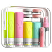 INSFIT 17 Pack Travel Bottles for Toiletries, TSA Approved 90ml 60ml Travel Size Toiletries, BPA Free Leak Proof Squeezable Silicone Tubes Travel Essentials for Shampoo Conditioner Lotion Soap 🍁 All In One Marketplace Canada