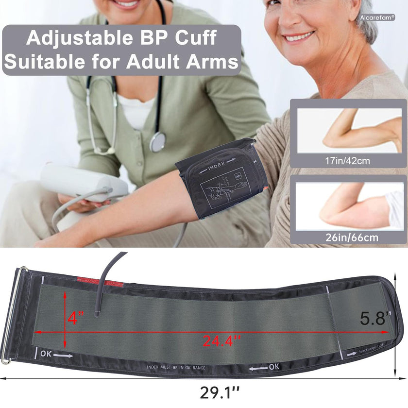 Alcarefam Extra Large Blood Pressure Cuff, 22-66cm XXL Cuff for Big Arms, Replacement Adult Cuff Compatible with Omron BP Monitors, 7 Connectors 🍁 All In One Marketplace Canada