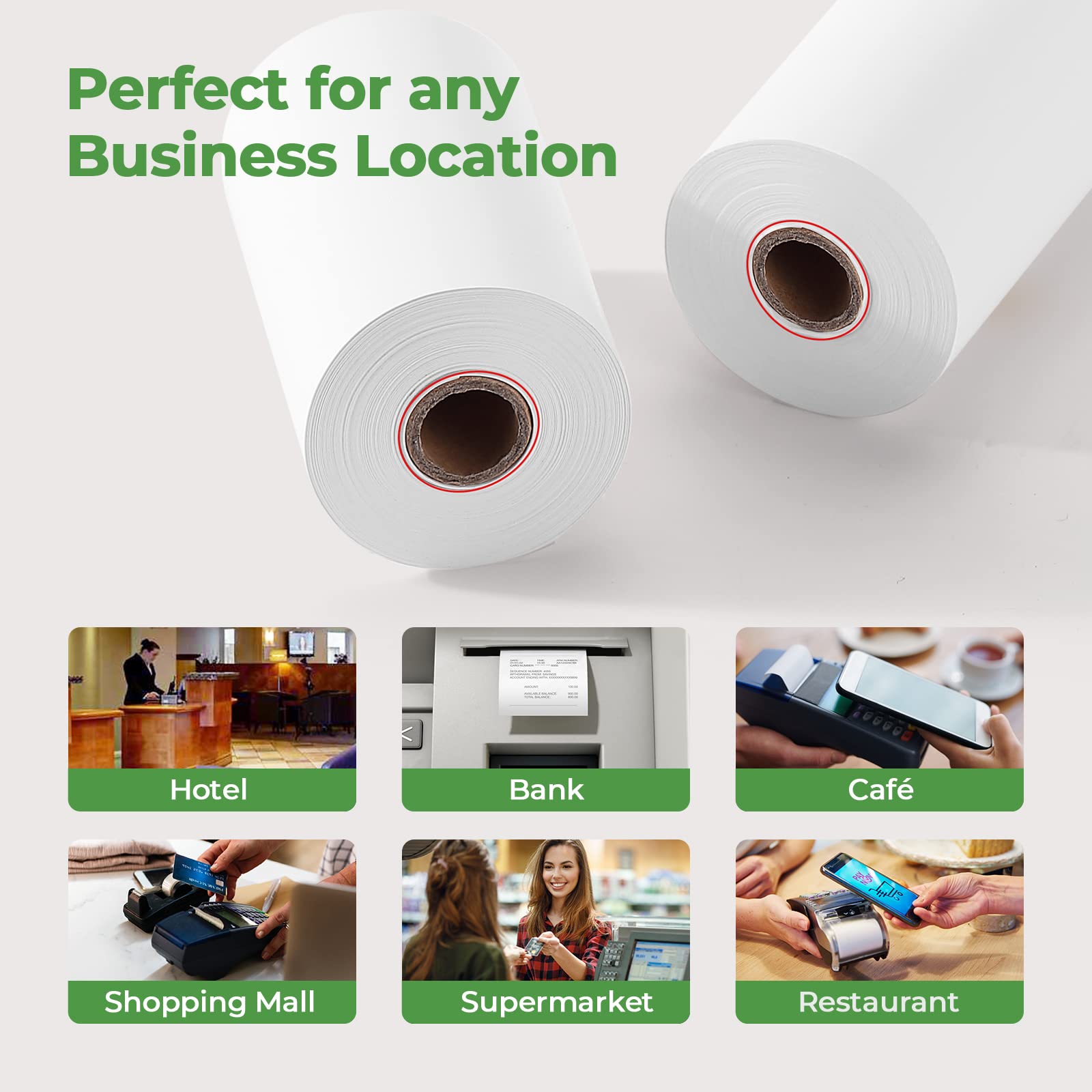 MUNBYN Thermal Paper Roll 2-1/4