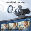 EMEET NOVA 4K Webcam for PC - Computer Camera PDAF Autofocus, 2 Mics, 73° FOV, Auto Light Correction, USB Plug & Play Web Cam, Privacy Cover, Ideal for Home Office, Streaming, Business & Video Calls 🍁 All In One Marketplace Canada