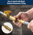 CALPOSE 15 Feet 3/8 inch ID Natural Gas Grill Hose with Quick Connect Fittings, Natural Gas Line for Grill, Pizza Oven, Heater and More Low Pressure Appliance 🍁 All In One Marketplace Canada