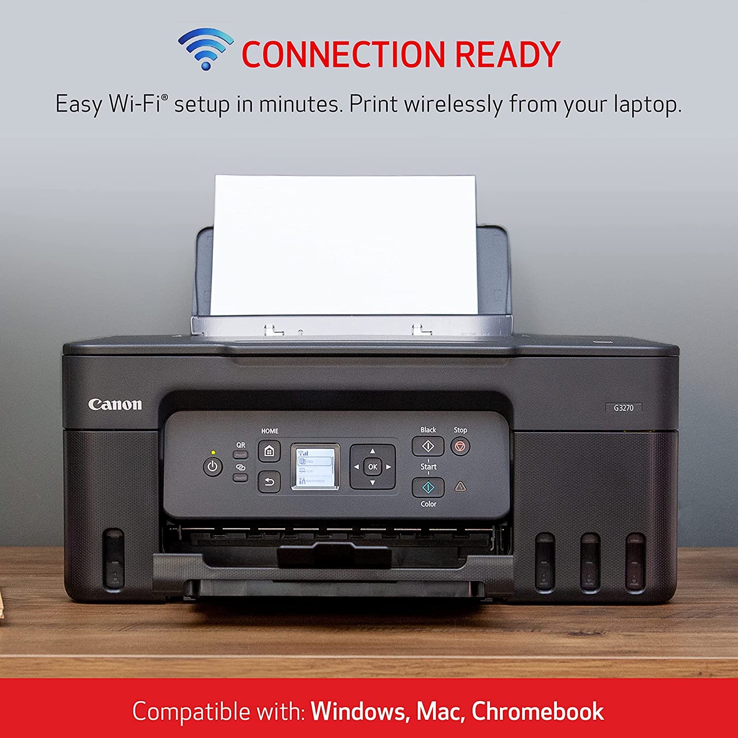 Canon PIXMA G3270 - MegaTank Ink Tank Wireless Printer, Colour All-in-One, Printer, Scanner, Copier, Mobile Friendly, Black 🍁 All In One Marketplace Canada