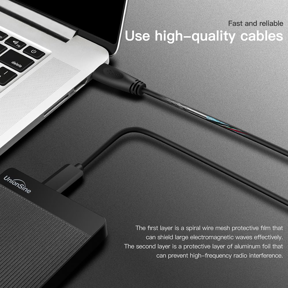 UnionSine 2TB Ultra Slim Portable External Hard Drive HDD-USB 3.0 Storage for PC, Mac, Laptop, PS4, Xbox one, Xbox 360-(Black) 🍁 All In One Marketplace Canada