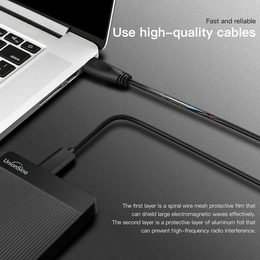 UnionSine 2TB Ultra Slim Portable External Hard Drive HDD-USB 3.0 Storage for PC, Mac, Laptop, PS4, Xbox one, Xbox 360-(Black) 🍁 All In One Marketplace Canada
