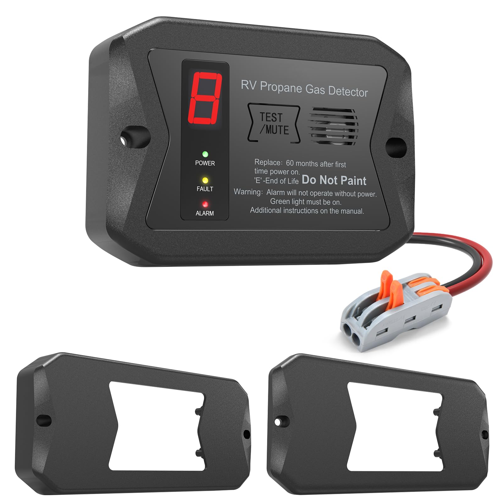 RV Propane Gas Detector, Digital Propane/LP Gas Alarm-12V DC for Motorhome Travel Trailer, Motor Coach, Truck Camper, (R501 Black) 🍁 All In One Marketplace Canada