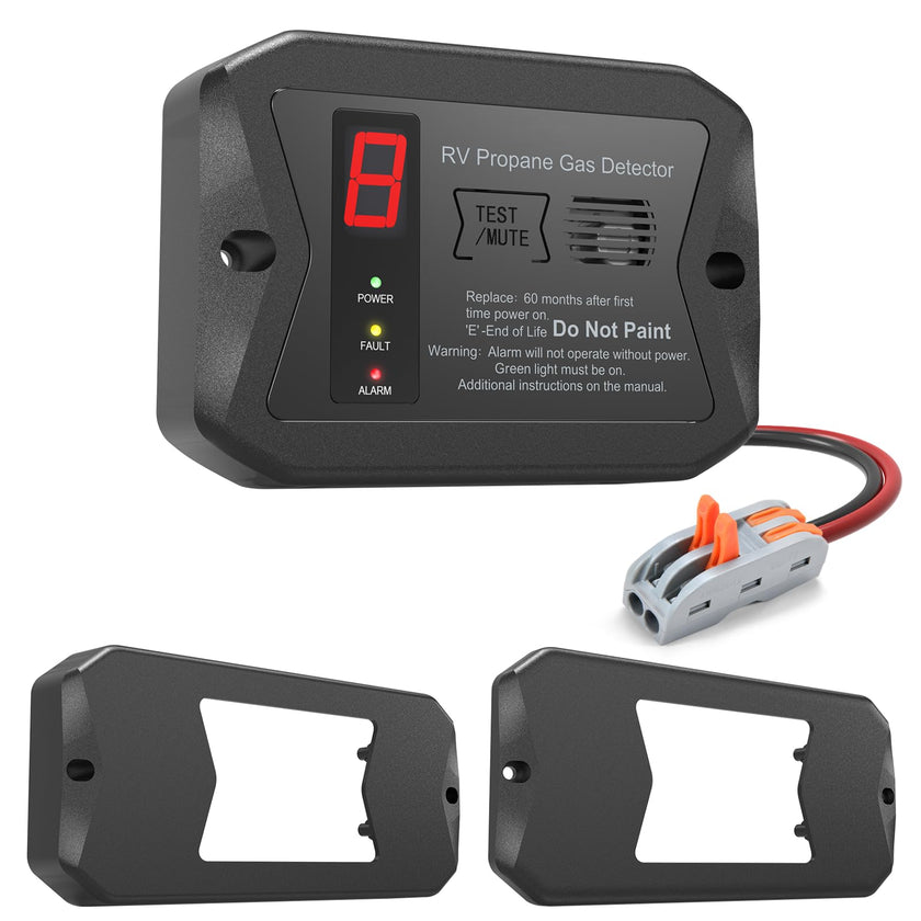RV Propane Gas Detector, Digital Propane/LP Gas Alarm-12V DC for Motorhome Travel Trailer, Motor Coach, Truck Camper, (R501 Black) 🍁 All In One Marketplace Canada