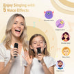 Mini Karaoke Machine, Portable Bluetooth Karaoke Speaker with 2 Wireless Microphones and Party Lights for Kids and Adults, Birthday Gifts for Girls Boys Family Home Party 🍁 All In One Marketplace Canada