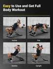 Yoleo Adjustable Weight Bench, 660LB Foldable Workout Bench with Extended Head/Neck Protection/Spine Support for Bench Press, Fast Folding Incline Decline Flat Bench 🍁 All In One Marketplace Canada