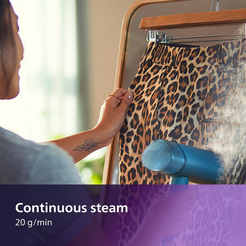 Philips 3000 Series Handheld Steamer - 1000W, 20 g/min Steam, Detachable 100ml Water Tank, Plastic Plate, Blue (STH3000/20) 🍁 All In One Marketplace Canada
