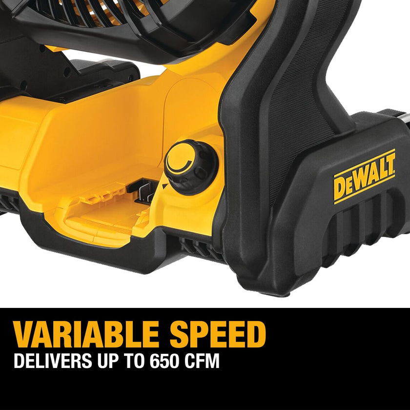 DEWALT 20V MAX* Cordless Fan, Portable, Multi Hanging, Up to 650 CFM Airflow, Tool Only (DCE512B) 🍁 All In One Marketplace Canada