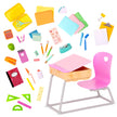 Our Generation Student Desk Set for 18-Inch Dolls, Flying Colors, Deluxe 🍁 All In One Marketplace Canada
