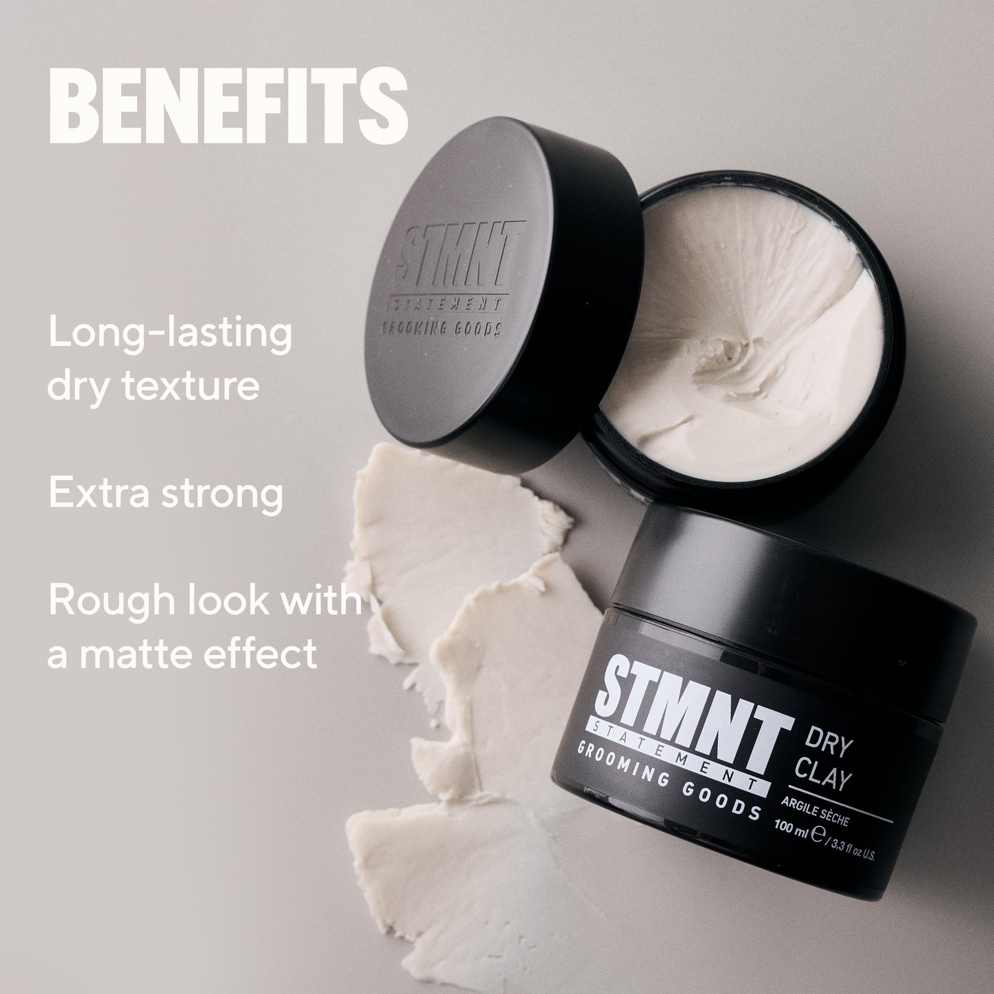 STMNT Statement Grooming Goods Dry Clay, Extra Matte Finish, Super Strong Control, Easy to Wash Out, 100 ml 🍁 All In One Marketplace Canada