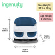 Ingenuity Baby Base 2-in-1 Booster Feeding and Floor Seat with Self-Storing Tray - Night Sky 🍁 All In One Marketplace Canada