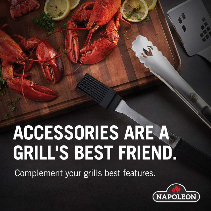 Napoleon BBQ Grill Mat - BBQ Grill Accessory, Safety Product, Non-Slip, Diamond Plate Pattern, Grey, Stylish, Protect Your Decking, Fits BBQ Grills Prestige PRO 500 Size and Smaller (68001) 🍁 All In One Marketplace Canada