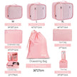BAGAIL 8 Set Packing Cubes, Lightweight Travel Luggage Organizers with Shoe Bag, Toiletry Bag & Laundry Bag (Blush Pink) 🍁 All In One Marketplace Canada