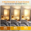 Table Lamp for Bedroom Set of 2 - Touch 3 Way Dimmable Bedside Lamps with USB C and A Ports, Night Lamp for Nightstand with AC Outlet, Desk Lamps for Living Room, Reading Room, Kids Room, Office 🍁 All In One Marketplace Canada