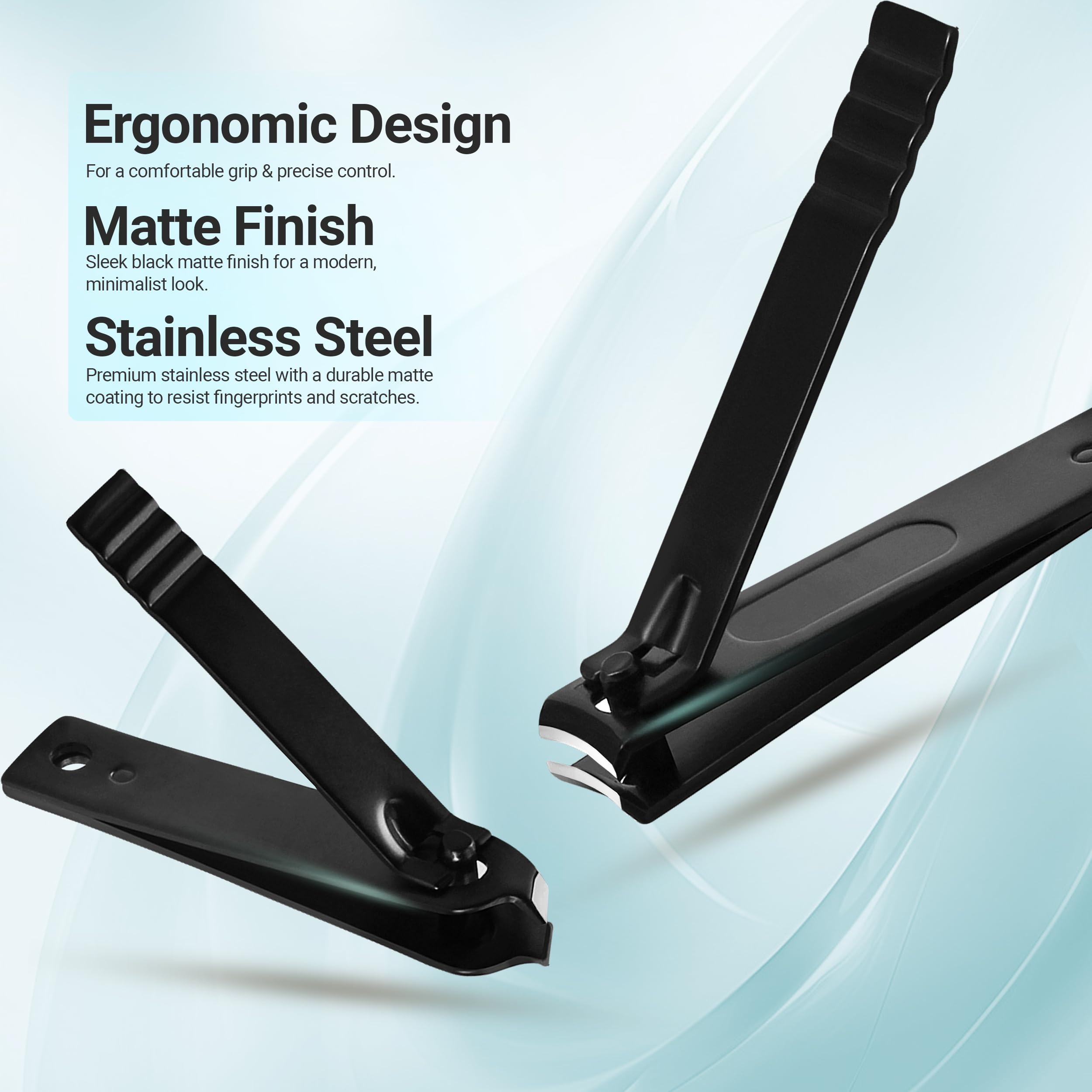 Utopia Care - 15 in 1 Stainless Steel Professional Manicure Pedicure Set Nail Clippers Kit – Portable Travel Grooming Kit - Facial, Cuticle and Nail Care for Men and Women (Black) 🍁 All In One Marketplace Canada
